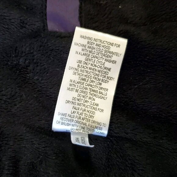 Calvin Klein Womens Down Puffer Coat L Purple Gray Faux Fur Trim Removable Hood - Picture 8 of 16